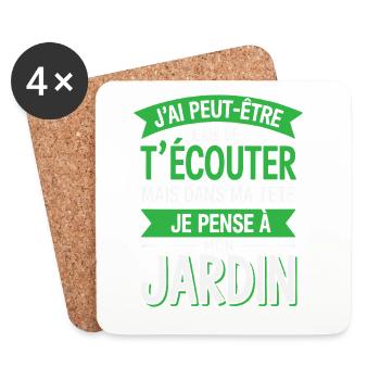 I may seem to be listening to you, but I'm thinking about - Coasters (set of 4) - white - Front