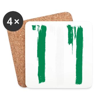 Nigeria flag - Coasters (set of 4) - white - Front
