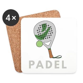 Padel Humor Padelist Padel Player - Coasters (set of 4) - white - Front