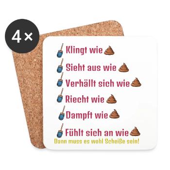 Klingt wie, Sieht aus wie ... - Untersetzer (4er-Set) - Weiß - Vorne