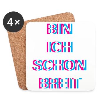 Hardtekk Tekk - Untersetzer (4er-Set) - Weiß - Vorne
