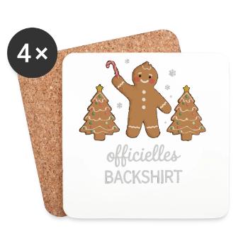 Cookies Baking Christmas Time Cookies Gingerbread - Coasters (set of 4) - white - Front