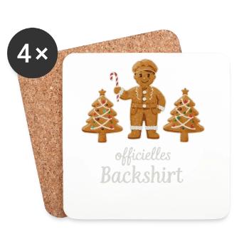 Cookies Baking Christmas Time Cookies Gingerbread - Coasters (set of 4) - white - Front
