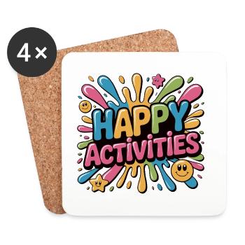 Happy Activities Splash Burst - Untersetzer (4er-Set) - Weiß - Vorne
