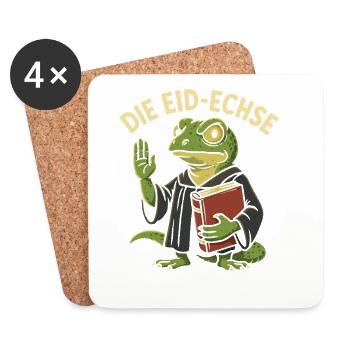 Le lézard de l’Aïd comme blague judiciaire drôle - Dessous de verre (lot de 4) - blanc - Devant