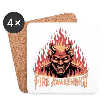 Fire Awakening Demon Burst - Coasters (set of 4) - white - Front