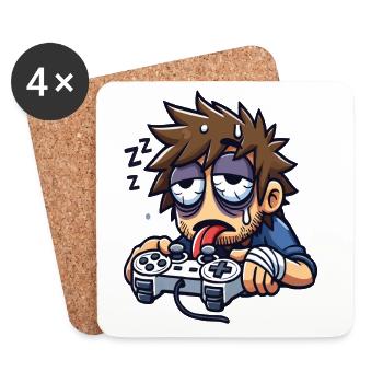 Gamer's Night Dreamer - Coasters (set of 4) - white - Front