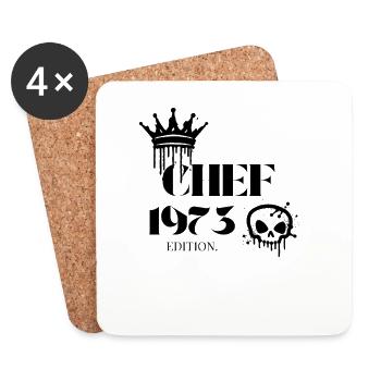 Édition Chef 1973 52 Anniversaire Diction - Dessous de verre (lot de 4) - blanc - Devant