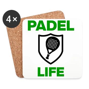 Padel Life – The court is my home, Smash it! - Coasters (set of 4) - white - Front