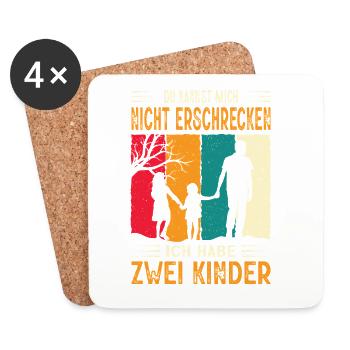 Meilleur papa du monde Cadeaux Noël - Dessous de verre (lot de 4) - blanc - Devant