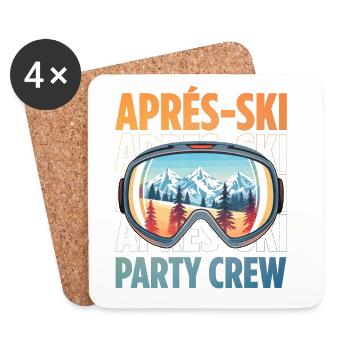 Après Ski Party Crew Saying - Coasters (set of 4) - white - Front