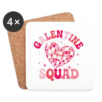 Galentine’s Day Squad February 13 Matching Gals  - Coasters (set of 4) - white - Front