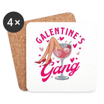 Galentine Gang töten zusammen, passende Mädels sehen aus - Untersetzer (4er-Set) - Weiß - Vorne