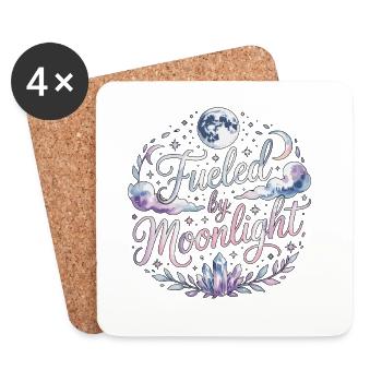 Witchcraft Fueled By Moonlight Loves Rune Symbols - Untersetzer (4er-Set) - Weiß - Vorne