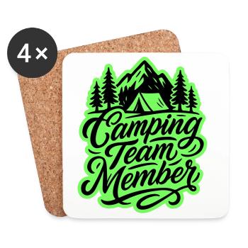 Camping Team Tent Mountains - Dessous de verre (lot de 4) - blanc - Devant