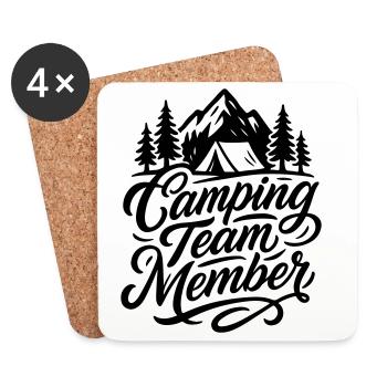 Camping Team Tent Mountains - Dessous de verre (lot de 4) - blanc - Devant