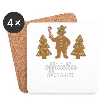 Cookies Baking Christmas Time Cookies Gingerbread - Coasters (set of 4) - white - Front