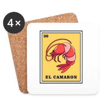 Loterie Mexicaine Bingo Tarot - Dessous de verre (lot de 4) - blanc - Devant