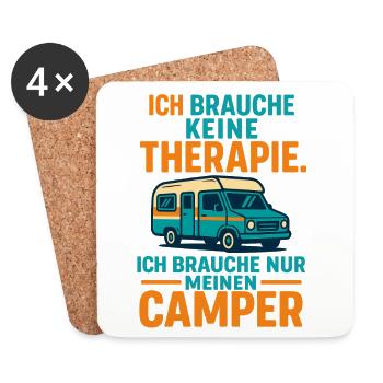 camping slogan camper, i need my camper - Coasters (set of 4) - white - Front