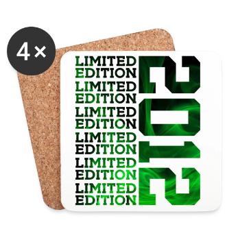 LIMITED EDITION 2012 14 YEARS 14TH BIRTHDAY - Coasters (set of 4) - white - Front