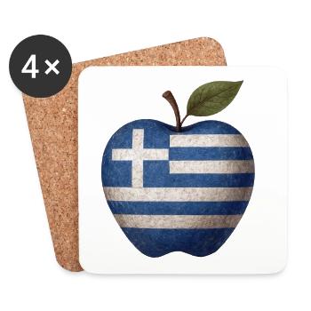 Grèce - Dessous de verre (lot de 4) - blanc - Devant