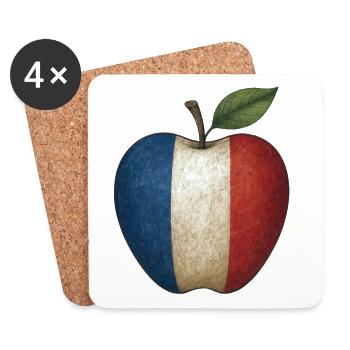 Frankreich - Untersetzer (4er-Set) - Weiß - Vorne