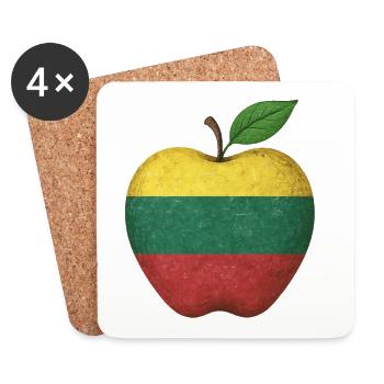 Lithuania - Coasters (set of 4) - white - Front