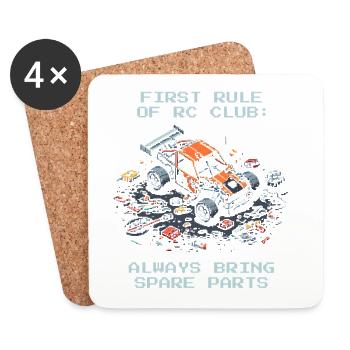 First rule: Have spare parts with you | RC Cars - Coasters (set of 4) - white - Front