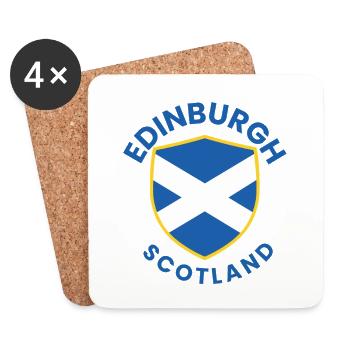 Edinburgh Scotland Wappen - Untersetzer (4er-Set) - Weiß - Vorne