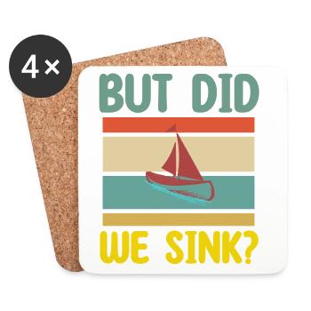 but did we sink Bootspruch - Coasters (set of 4) - white - Front