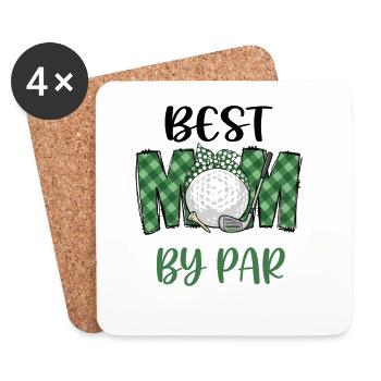 Meilleure maman par par par golf - Dessous de verre (lot de 4) - blanc - Devant