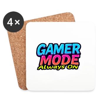 Mode Gamer Toujours Activé - Dessous de verre (lot de 4) - blanc - Devant