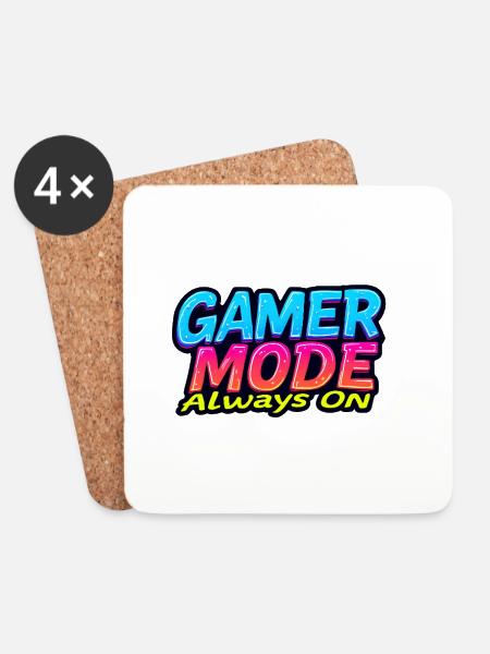 Gamer-Modus immer an - Untersetzer (4er-Set) - Weiß