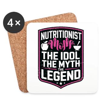 Nutritionist Mom The Idol Loves Nutrition Advice - Untersetzer (4er-Set) - Weiß - Vorne