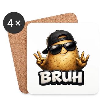 Scald potato with sunglasses - Coasters (set of 4) - white - Front