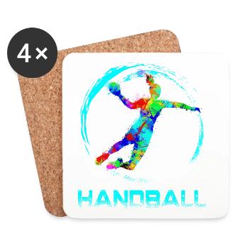 Handball - Dessous de verre (lot de 4) - blanc - Devant