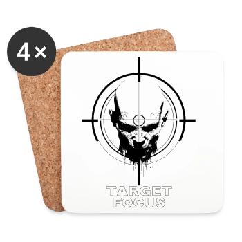Sports Shooter Shooter IPSC Target Focus Zombie - Coasters (set of 4) - white - Front