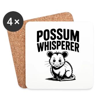 Possum Whisperer - Coasters (set of 4) - white - Front