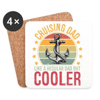 Cruising Dad Like A Regular Dad But Cooler - Coasters (set of 4) - white - Front