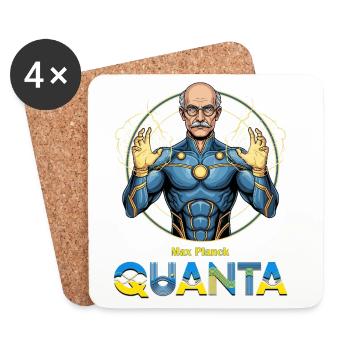 Quanta Planck Superhéros - Dessous de verre (lot de 4) - blanc - Devant