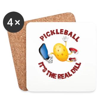 Pickleball: Es ist der wahre Dill - Untersetzer (4er-Set) - Weiß - Vorne