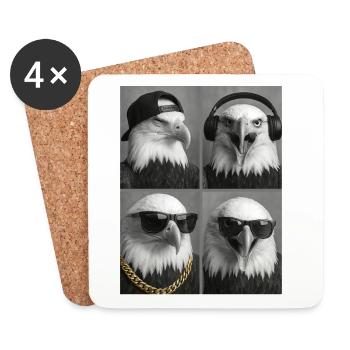 Aigle - Dessous de verre (lot de 4) - blanc - Devant
