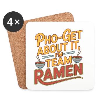 Ramen Pho-get About It Noodle Bowl Enthusiast - Coasters (set of 4) - white - Front