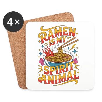 Ramen Is My Spirit Animal Noodle Bowl Food Lover - Untersetzer (4er-Set) - Weiß - Vorne