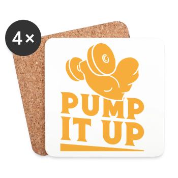 Fitness Fanatics Pump It Up Calisthenics Gym - Untersetzer (4er-Set) - Weiß - Vorne