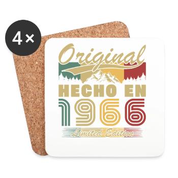 Geburtstagsgeschenk von 1966 - Untersetzer (4er-Set) - Weiß - Vorne