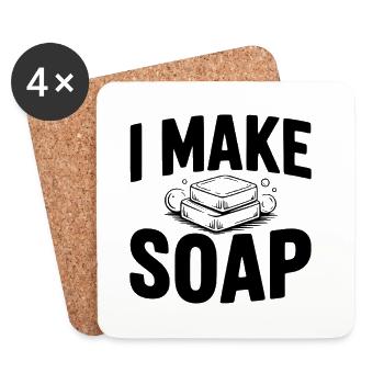 I Make Soap - Coasters (set of 4) - white - Front