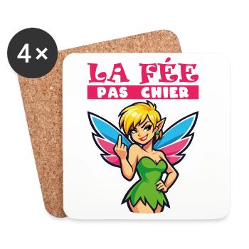 Rebel Fairy The Fairy Who Doesn't Shit - Coasters (set of 4) - white - Front