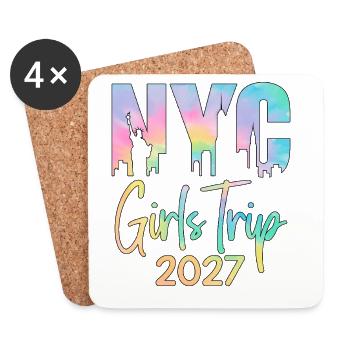 NYC Girls Trip 2027 - Coasters (set of 4) - white - Front
