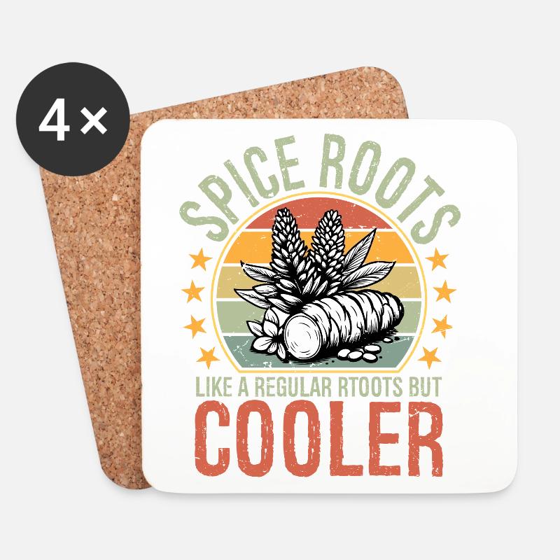 Spice Roots Like A Regular Roots But Cooler - Untersetzer (4er-Set) - Weiß